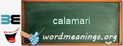 WordMeaning blackboard for calamari